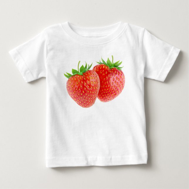 T-shirt Pour Bébé Deux fraises (Devant)