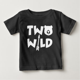 T-shirt Pour Bébé Deux Garçon d'anniversaire sauvage