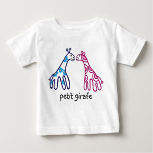 T-shirt Pour Bébé deux girafes