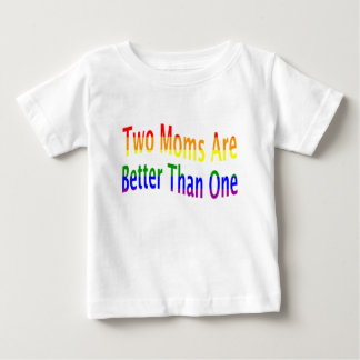 T-shirt Pour Bébé Deux mères mieux (arc-en-ciel)