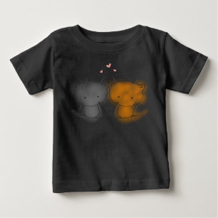 T-shirt Pour Bébé Deux petits chatons orange et gris