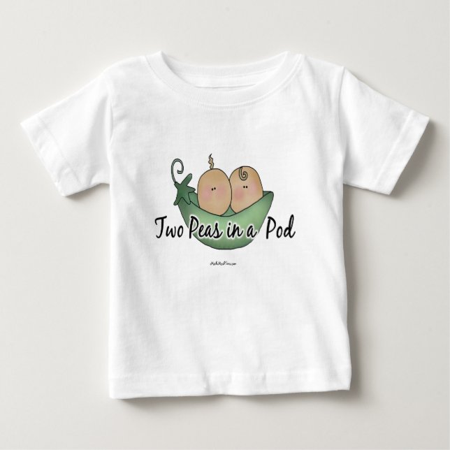 T-shirt Pour Bébé Deux pois dans une cosse (Devant)