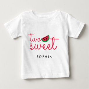 T-shirt Pour Bébé Deux Sweet 2ème Anniversaire de pastèque Baby T-Sh
