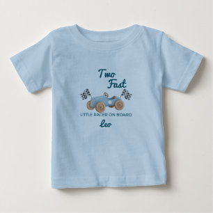 T-shirt Pour Bébé Deux voitures de course rapides Garçon 2ème Annive