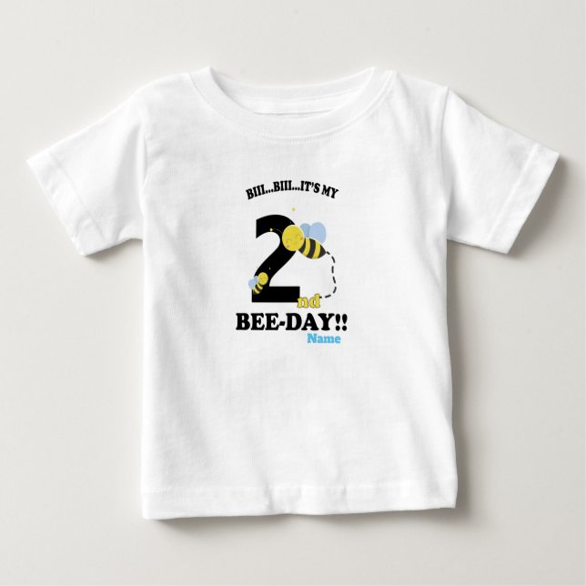 T-shirt Pour Bébé Deuxième fête d'abeilles du 2e anniversaire (Devant)