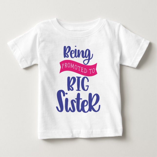 T-shirt Pour Bébé Devenir Grande Sœur (Devant)