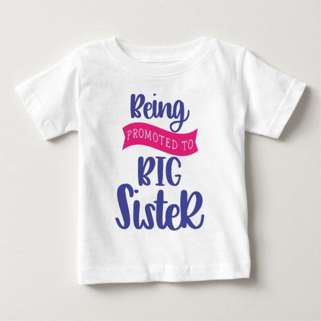 T-shirt Pour Bébé Devenue Grande Soeur (Devant)