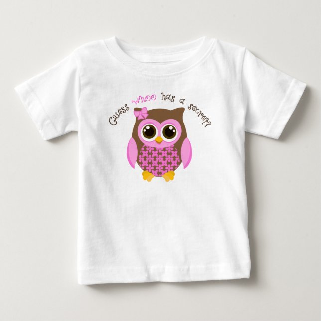 T-shirt Pour Bébé Devine qui a une grande soeur secrète (Devant)