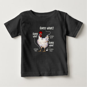 T-shirt Pour Bébé Devinez Quel Beurre De Poulet, Amoureux Du Poulet