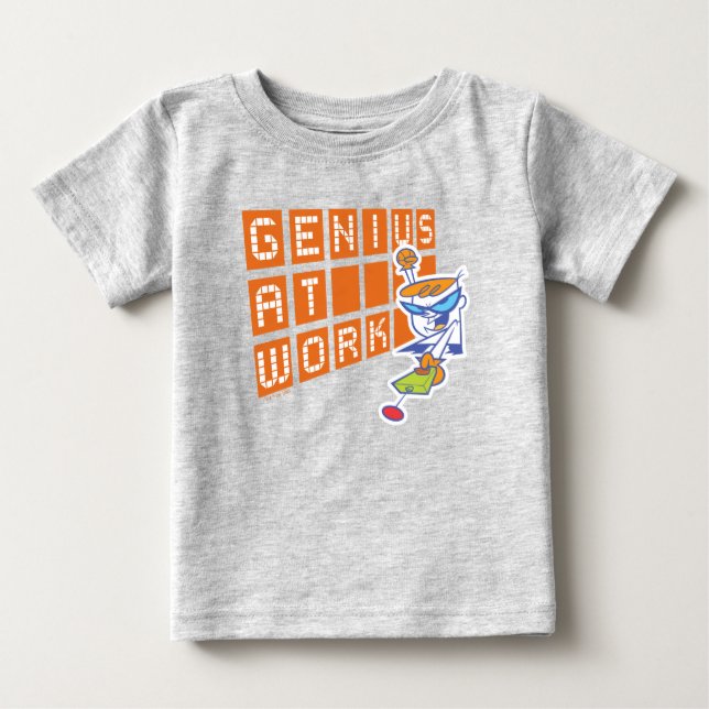 T-shirt Pour Bébé Dexter "Le génie au travail" (Devant)