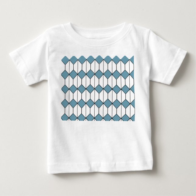 T-shirt Pour Bébé Diamants Art déco et hexagones (Devant)
