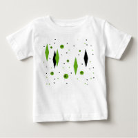 Diamants verts rétros et Starbursts T-shirt bébé