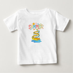 T-shirt Pour Bébé Diapositive multi-couleurs de dessin sur l'eau été
