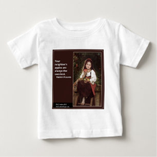 T-shirt Pour Bébé Dicton Yiddish Concernant les Pommes & Graphique