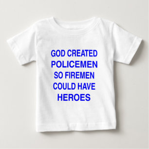 T-shirt Pour Bébé Dieu a créé des policiers