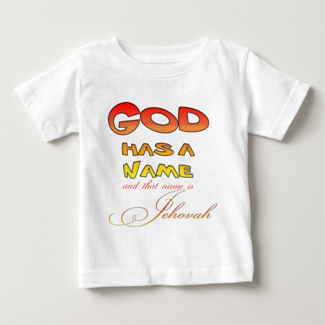 T-shirt Pour Bébé Dieu a un nom Jéhovah (Devant)