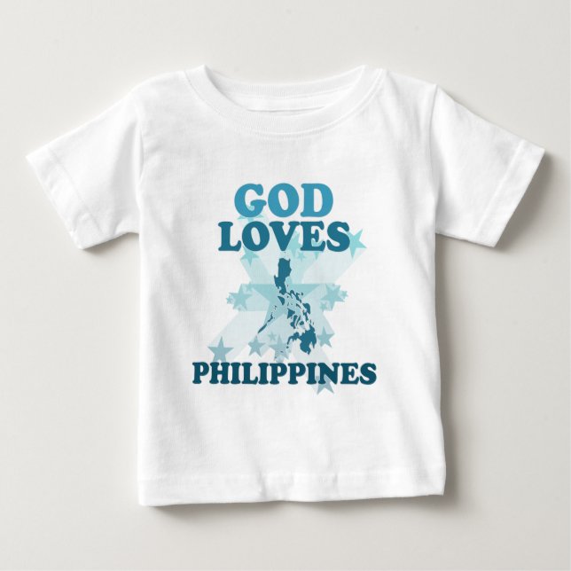 T-shirt Pour Bébé Dieu aime Philippines (Devant)
