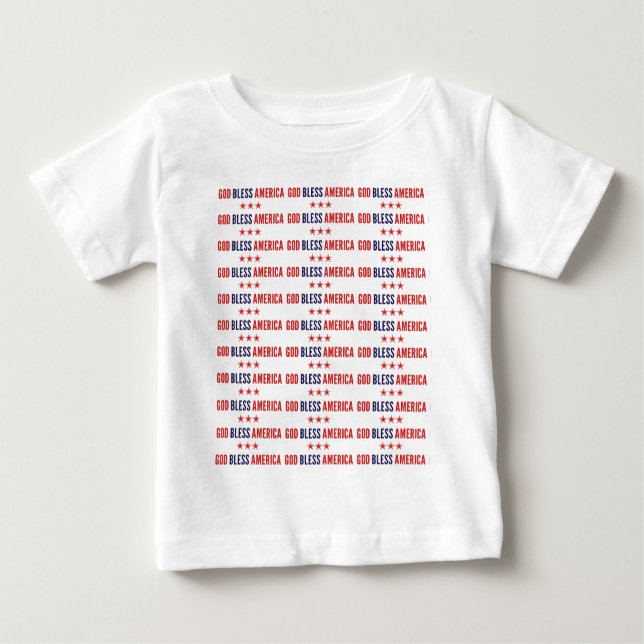 T-shirt Pour Bébé Dieu béni l'Amérique (Devant)