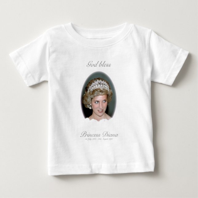 T-shirt Pour Bébé Dieu Béni Princesse Diana (Devant)