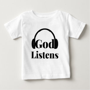 T-shirt Pour Bébé Dieu écoute une citation basée sur la foi