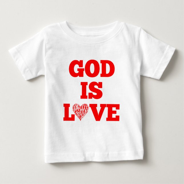 T-shirt Pour Bébé Dieu est amour Citation de la Bible (Devant)