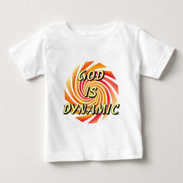 T-shirt Pour Bébé Dieu est dynamique chrétienne (Devant)