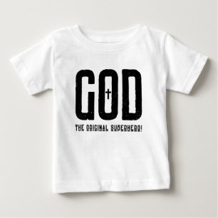 T-shirt Pour Bébé Dieu La Croix Biblique Superhero Originale