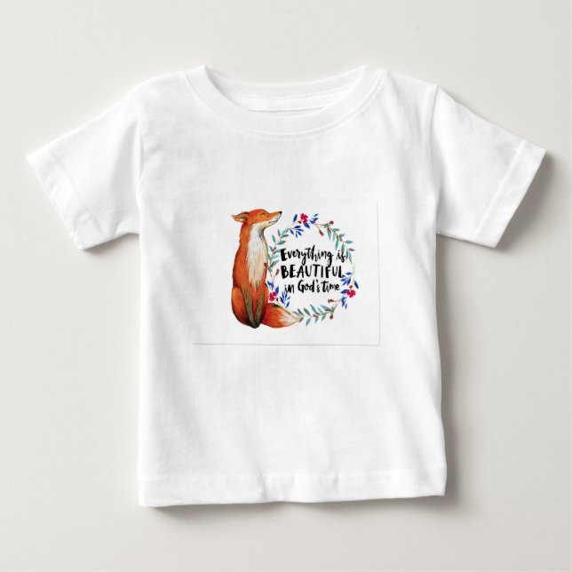 T-shirt Pour Bébé dieux temps renards (Devant)