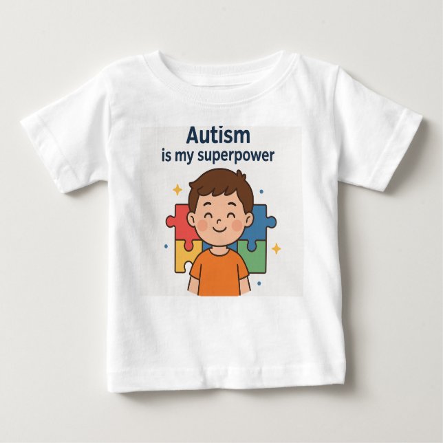 T-shirt Pour Bébé Différent, pas moins - Sensibilisation sur l'autis (Devant)