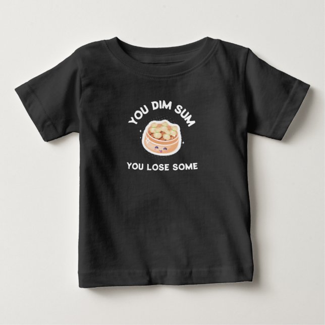 T-shirt Pour Bébé Dim Sum Funny Asiatique Dumplings alimentaires (Devant)