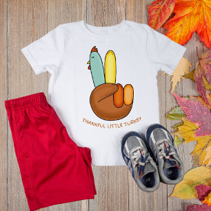 T-shirt Pour Bébé Dinde de Thanksgiving pour enfants Signe de paix r
