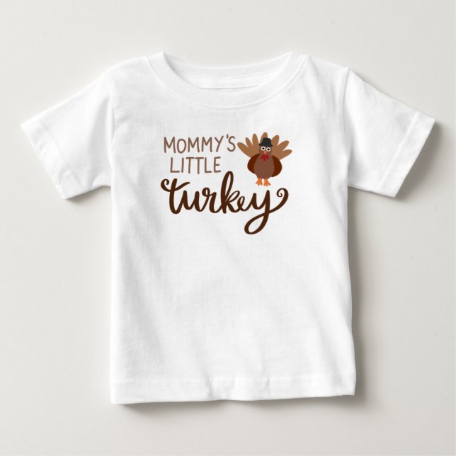 T-shirt Pour Bébé dinde maman légère (Devant)