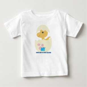 T-shirt Pour Bébé Dino Chick 2 bébé fin Jersey T-Shirt