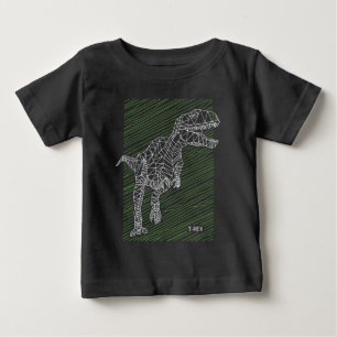T-shirt Pour Bébé Dino Dynamique : Traits d'illustration de T-Rex