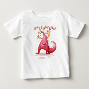 T-shirt Pour Bébé Dino Enfant Cute Halloween Monster Toddler