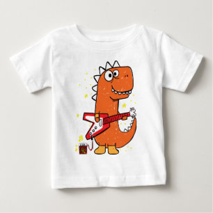 T-shirt Pour Bébé Dino guitariste bébé