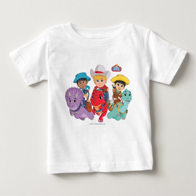 T-shirt Pour Bébé Dino Ranch Friends Design (Devant)