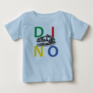 T-shirt Pour Bébé DINO - T-shirt Bébé Bleu clair et fin Jersey