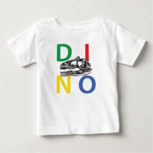 T-shirt Pour Bébé DINO - T-shirt blanc Bébé fin Jersey