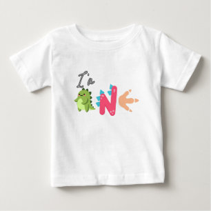 T-shirt Pour Bébé Dino TRex J'ai 1 Anniversaire garçons UN Retour à