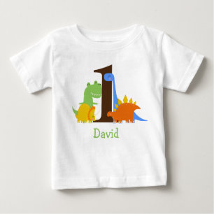 T-shirt Pour Bébé Dinosaur Boy Premier Anniversaire