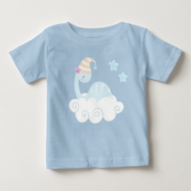 T-shirt Pour Bébé Dinosaur Dormir (Devant)