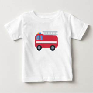 T-shirt Pour Bébé Dinosaur lecteur Dinosaur Moteur incendie Retour à