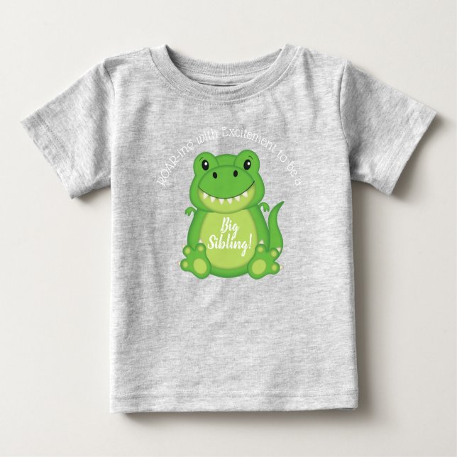 T-shirt Pour Bébé Dinosaure Baby shower T-Rex (Devant)