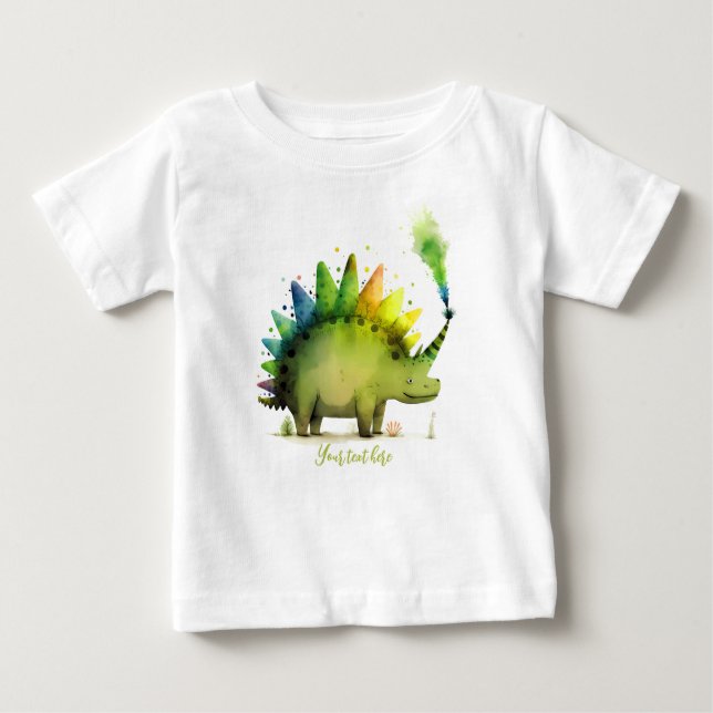 T-shirt Pour Bébé Dinosaure bébé personnalisé Tee (Devant)