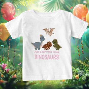 T-shirt Pour Bébé Dinosaure Bohème Rose