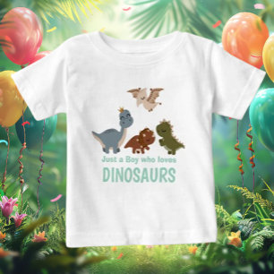 T-shirt Pour Bébé Dinosaure Bohème Vert