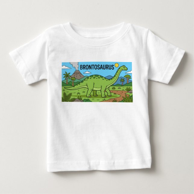 T-shirt Pour Bébé dinosaure brontosaurus  (Devant)