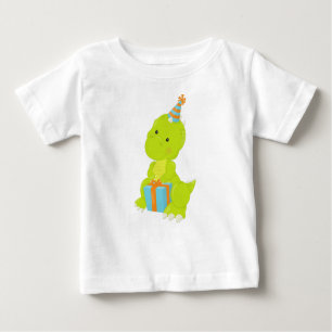 T-shirt Pour Bébé Dinosaure d'anniversaire, Dinosaure de fête, Cadea