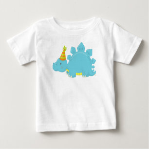 T-shirt Pour Bébé Dinosaure d'anniversaire, Dinosaure de fête, Casqu